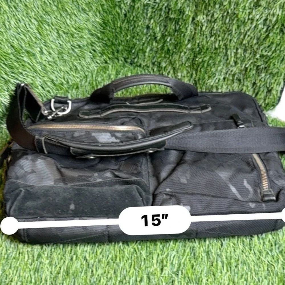 Tumi Alpha Bravo Brooks Slim Briefcase‎ Black Camo Ballistic Nylon Bag 61011DCM